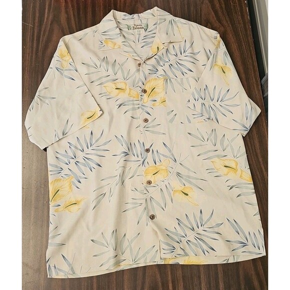 Tommy Bahama Mens 100% Silk Button Front Casual Hawaiian Shirt Medium - Picture 1 of 6